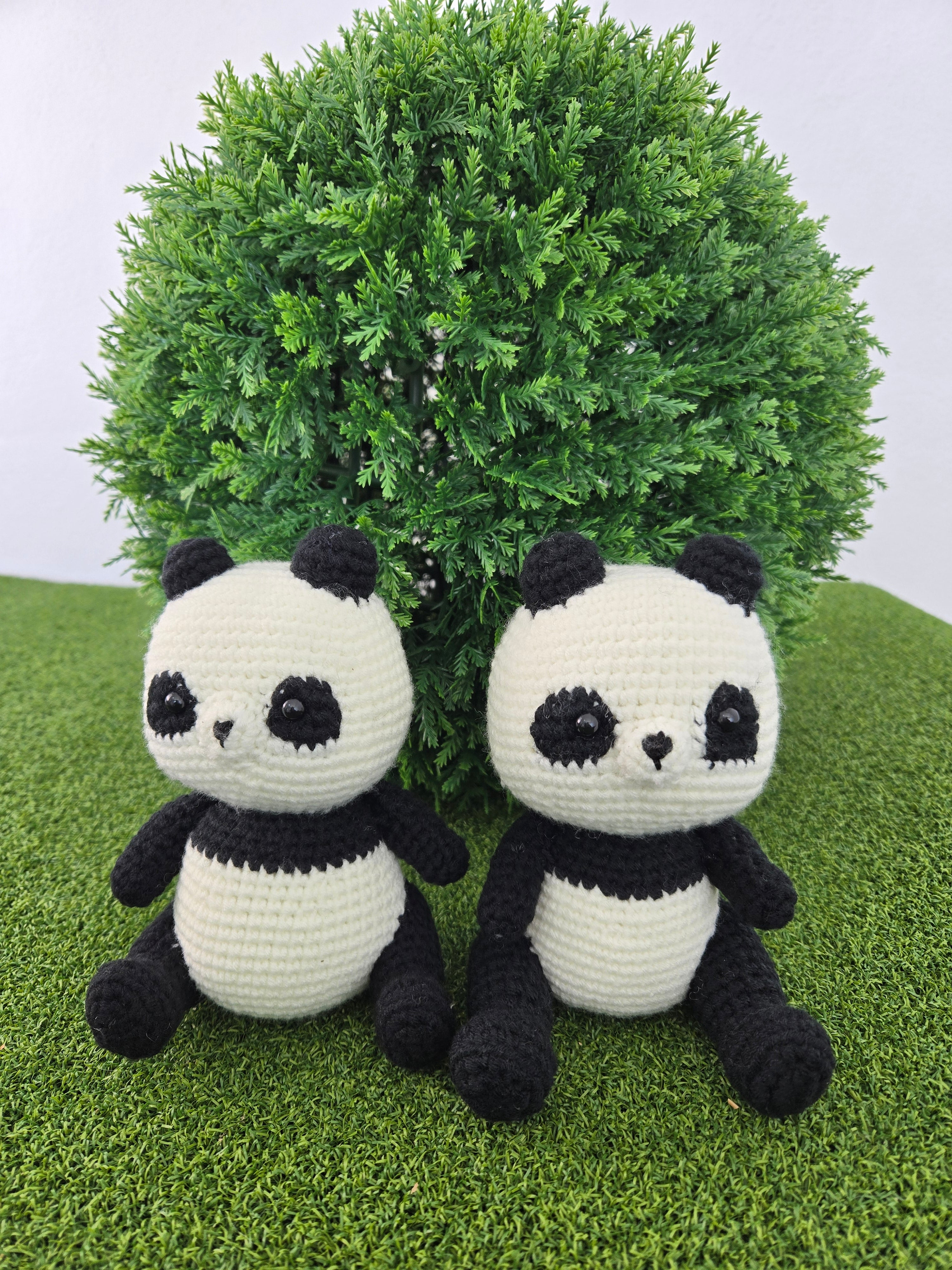 Handmade Crochet Panda Plush – Kawaii Amigurumi Toy