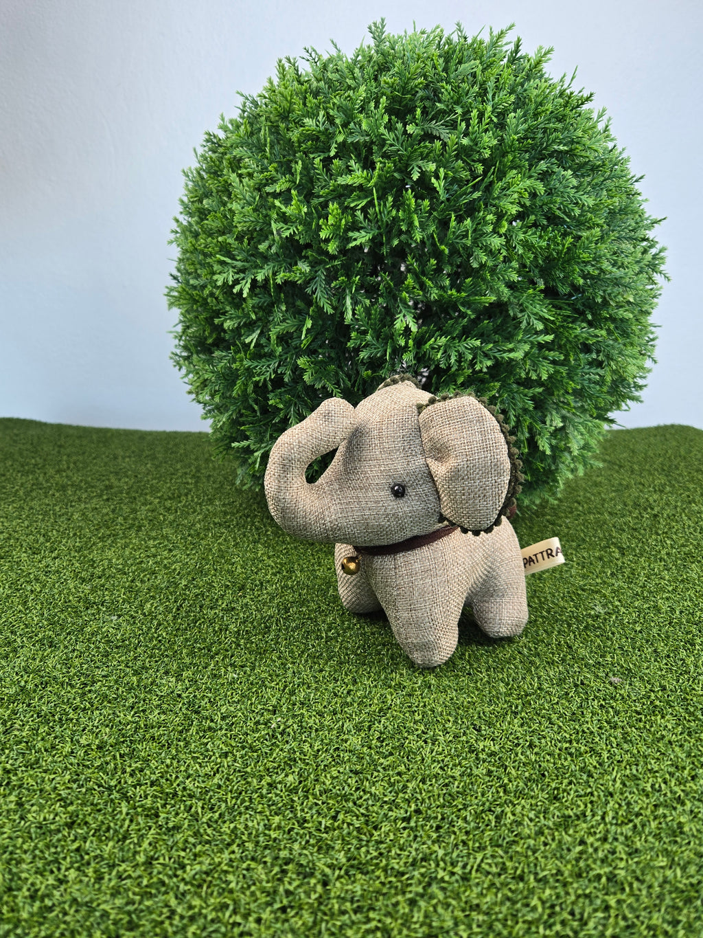 Hemp Small Elephant Stuffed Toy Handmade Decor