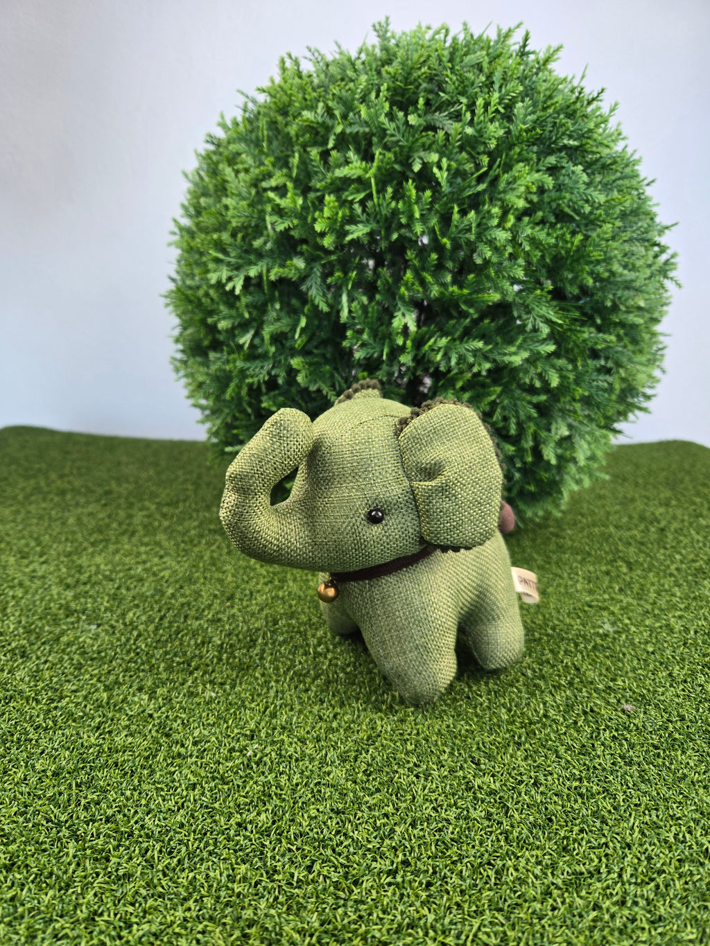 Hemp Small Elephant Stuffed Toy Handmade Decor