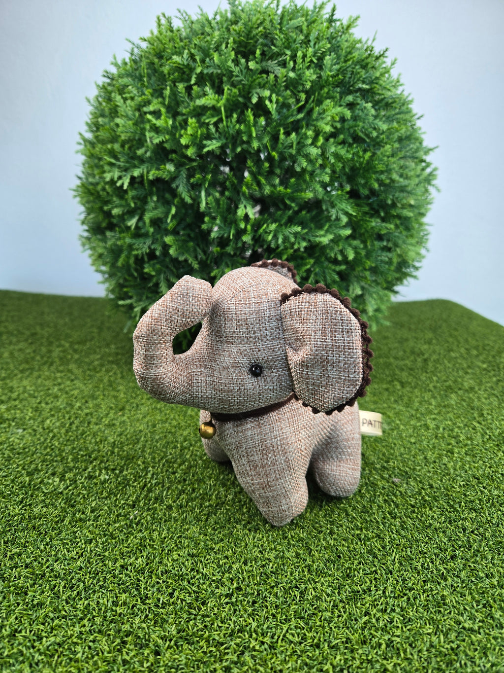 Hemp Small Elephant Stuffed Toy Handmade Decor