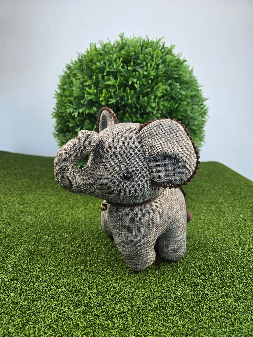 Hemp Medium Elephant Stuffed Toy Handmade Decor