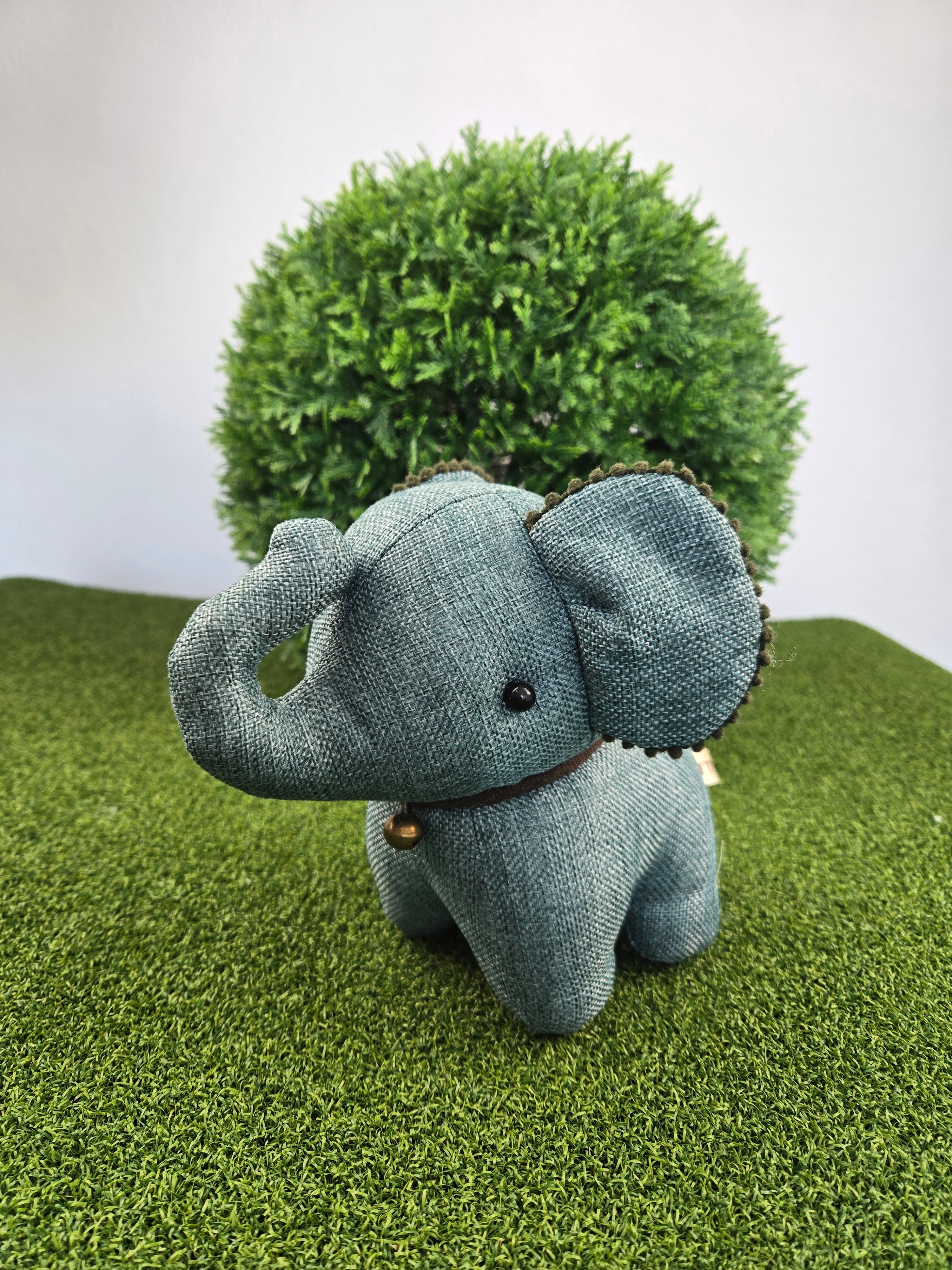 Hemp Medium Elephant Stuffed Toy Handmade Decor