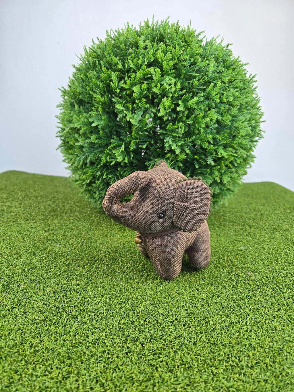 Hemp Small Elephant Stuffed Toy Handmade Decor